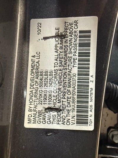 2022 Acura TLX w/A-Spec Package