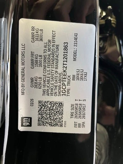 2026 Chevrolet Colorado Trail Boss