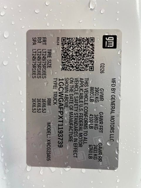 2026 Chevrolet Express Cargo 1WT