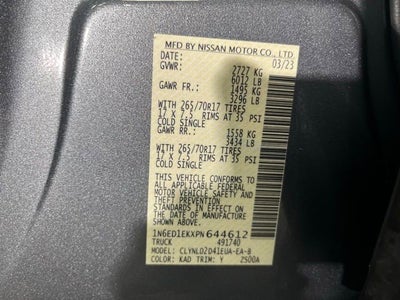 2023 Nissan Frontier PRO-4X