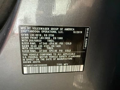 2019 Volkswagen Atlas 3.6L V6 SEL